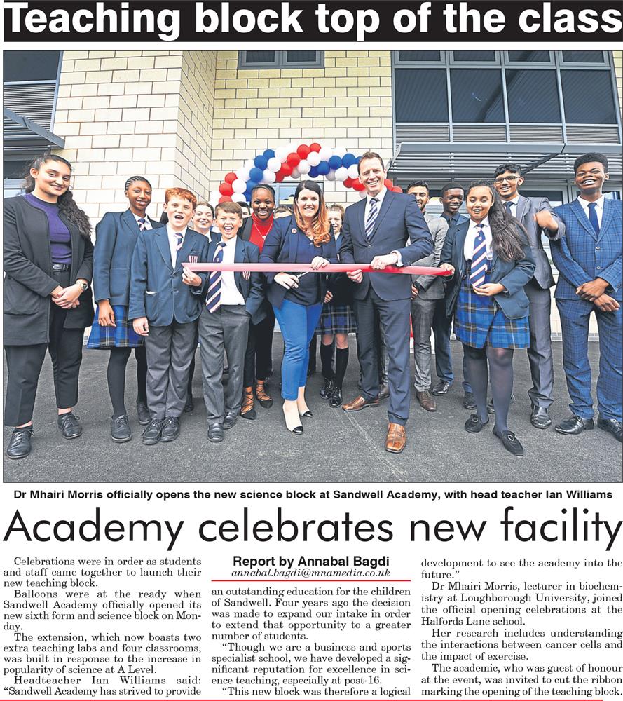 academy-celebrates-new-facility-sandwell-academy-news